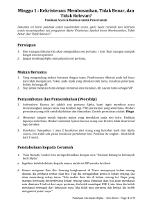 Minggu 1 : Kekristenan: Membosankan, Tidak