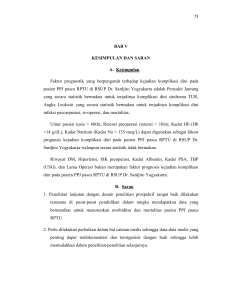 BAB V KESIMPULAN DAN SARAN A. Kesimpulan Faktor prognostik