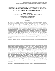 analisis pengaruh struktur modal dan investment opportunity set