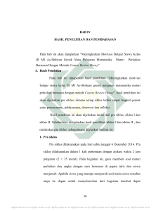 BAB IV HASIL PENELITIAN DAN PEMBAHASAN Pada bab ini akan