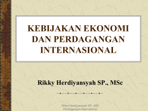 kebijakan ekonomi internasional