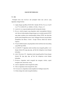 18 BAB III METODOLOGI 3.1. Alat Perangkat