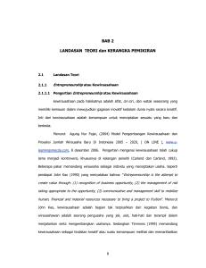 BAB 2 LANDASAN TEORI dan KERANGKA PEMIKIRAN