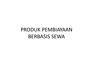 produk pembiayaan berbasis sewa