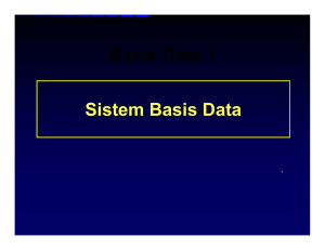 Basis Data 1 Sistem Basis Data