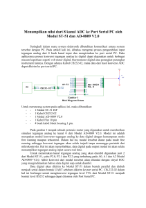 Menampilkan nilai dari 8 kanal ADC ke Port Serial