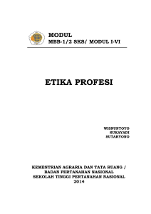 modul etika profesi - Program Studi Diploma I Pengukuran dan