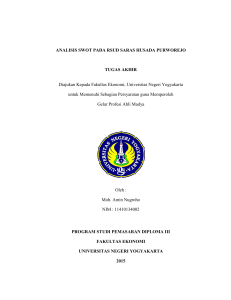 ANALISIS SWOT PADA RSUD SARAS HUSADA PURWOREJO