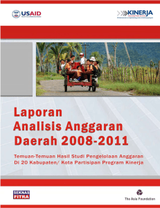 Laporan Analisis Anggaran Daerah 2011 - Kinerja