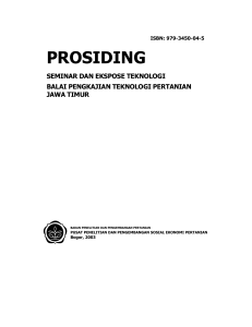 prosiding 2001 - Balai Pengkajian Teknologi Pertanian Jawa Timur