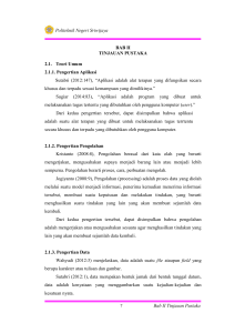 Politeknik Negeri Sriwijaya Bab II Tinjauan Pustaka BAB II