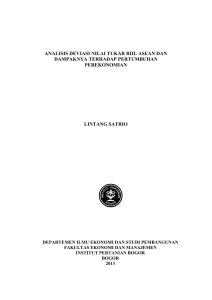 analisis deviasi nilai tukar riil asean dan dampaknya terhadap