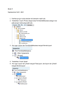 Modul 4 Implementasi DAO + MVC 1. Pastikan project anda