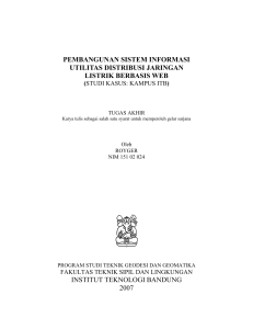 pembangunan sistem informasi utilitas distribusi jaringan listrik