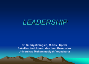 leadership - UMY Repository - Universitas Muhammadiyah