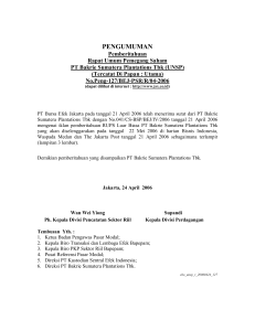 pengumuman - PT. Bakrie Sumatera Plantations tbk.