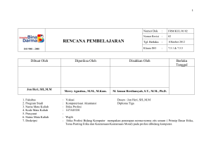 Etika Profesi - Program Studi Komputer Akuntansi Diploma 3