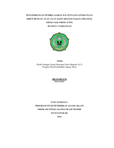 pengembangan pembelajaran pai tentang lingkungan hidup