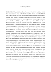 Biodata Singkat Penulis DEDIK BUDIANTA, lahir di Kulon Progo