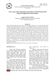 Jurnal Edik Informatika Fuzzy Logic Untuk Menentukan Lokasi Kios