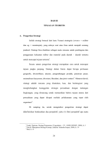 BAB III TINJAUAN TEORITIS A. Pengertian Strategi Istilah strategi