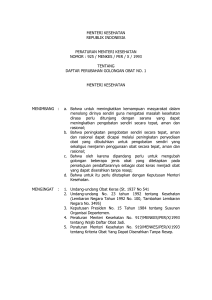 menteri kesehatan - Ikatan Apoteker Indonesia