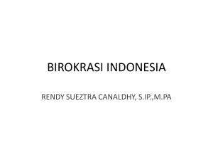 birokrasi indonesia - UIGM | Login Student