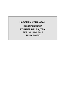 LAPORAN KEUANGAN PT.INTER DELTA, TBK.