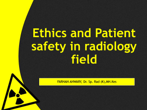 Patient safety in radiology field - PIT TORAKS KE
