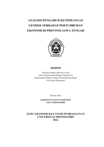 analisis pengaruh ketimpangan gender terhadap