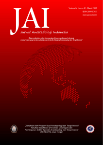 JAIJurnal Anestesiologi Indonesia