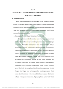 BAB IV ANALISIS DATA TENTANG KOMUNIKASI