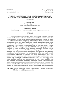 EVALUASI POTENSI EROSI TANAH MENGGUNAKAN