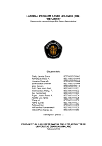 LAPORAN PROBLEM BASED LEARNING (PBL) “HEPATITIS”
