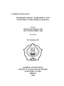 Laporan Penelitian - Repository UIN Sumatera Utara