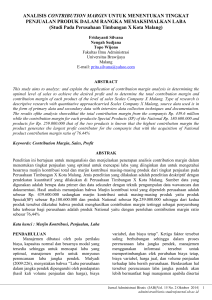 ANALISIS CONTRIBUTION MARGIN UNTUK