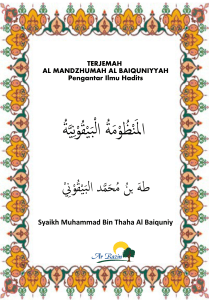 TERJEMAH AL MANDZHUMAH AL