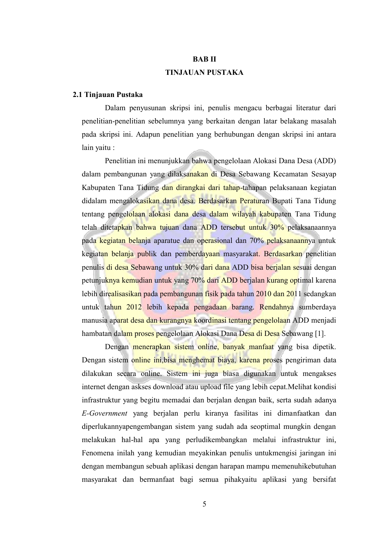 contoh bab 2 literature review