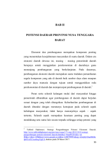 bab ii potensi daerah provinsi nusa tenggara barat