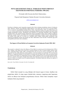 pengaruh defisit fiskal terhadap pertumbuhan ekonomi di indonesia
