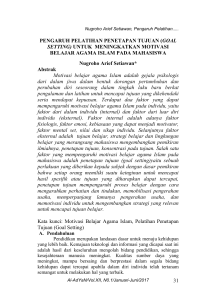 GOAL SETTING - Open Journal Systems UIN Raden Intan Lampung