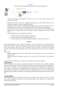 bab iii teknologi dalam sebuah internet service provider