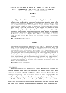 analisis tentang kendala-kendala yang dihadapi orang tua dalam