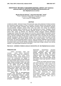 IDENTIFIKASI METABOLIT SEKUNDER EKSTRAK