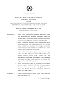 peraturan presiden republik indonesia nomor 62 - REDD