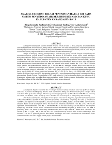 analisa ekonomi dalam penentuan harga air