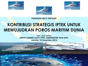 kontribusi strategis iptek untuk mewujudkan poros maritim dunia
