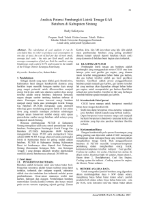 Analisis Potensi Pembangkit Listrik Tenaga GAS