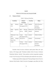 5 BAB II TINJAUAN PUSTAKA DAN DASAR TEORI 2.1 Tinjauan