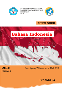Bahasa Indonesia - Kementerian Pendidikan dan Kebudayaan